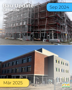 Baufortschritt des Neubauprojektes Pflegebereich Krankenhaus Wittmund